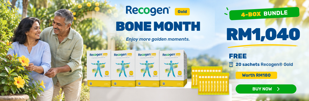 [Bone Month] Recogen® Gold 4-Box Bundle
